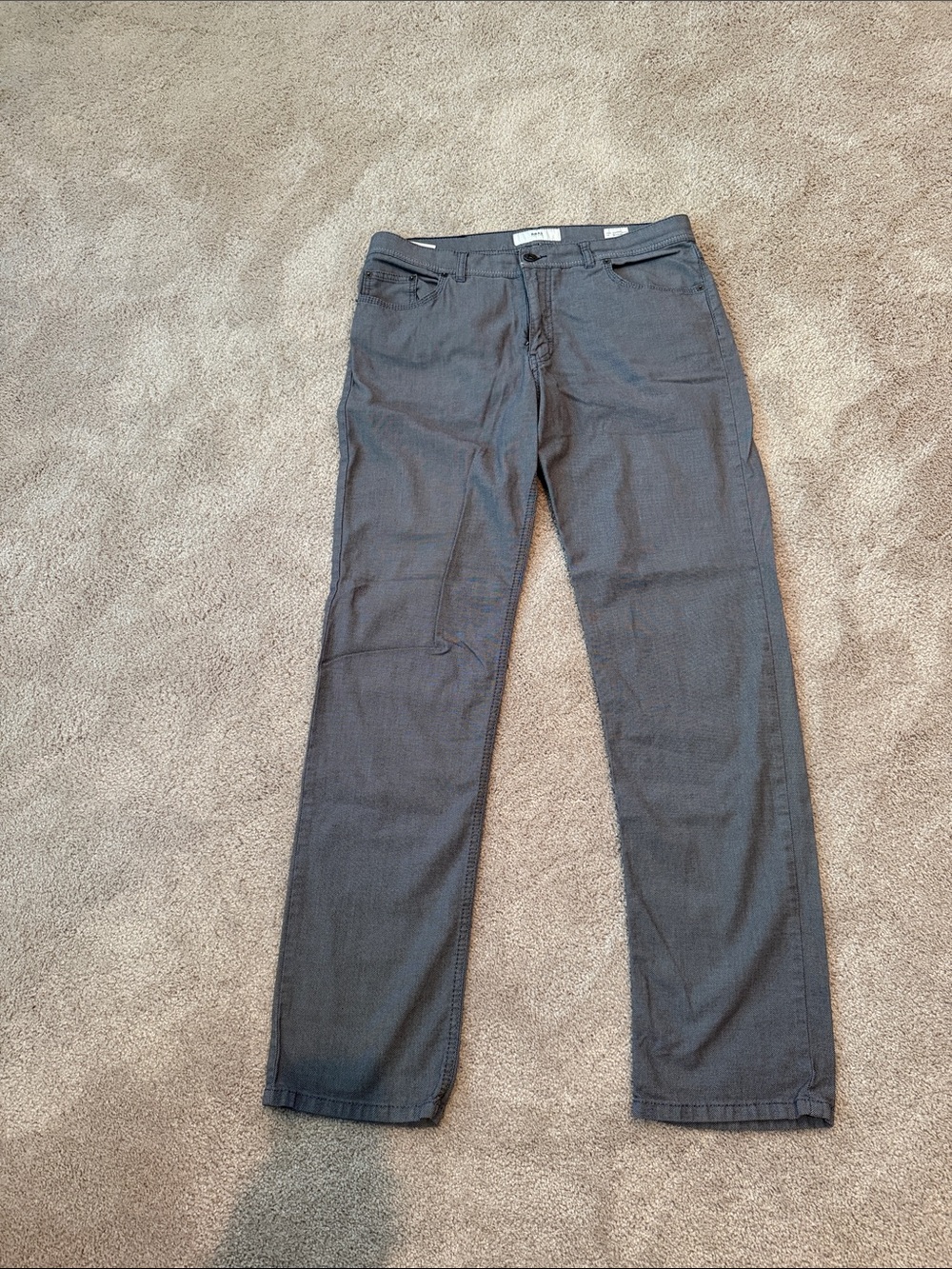 Brax Men's Gray Casual Straight-Leg Pants
